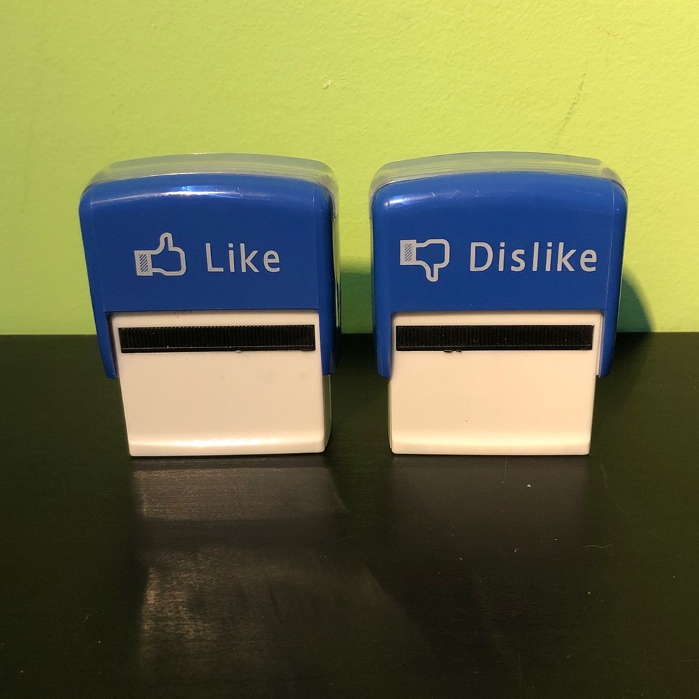 👍👎 Y2K HUMOR FACEBOOK LIKE & DISLIKE BUTTON STAMPS 👍👎